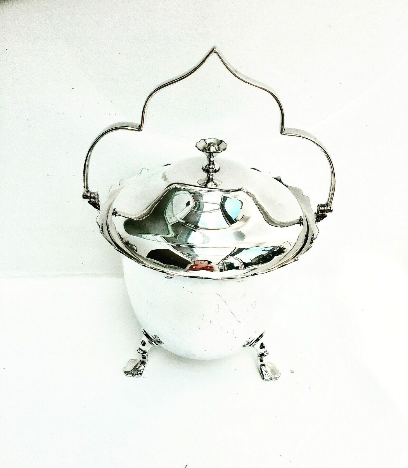 Biscuit Barrel Mappin And Webb Silver Plated Biscuit Box, Cookies Jar Edwardian Silver Plated Biscuit Jar Cookie Jar England Gift For Her photo for sale