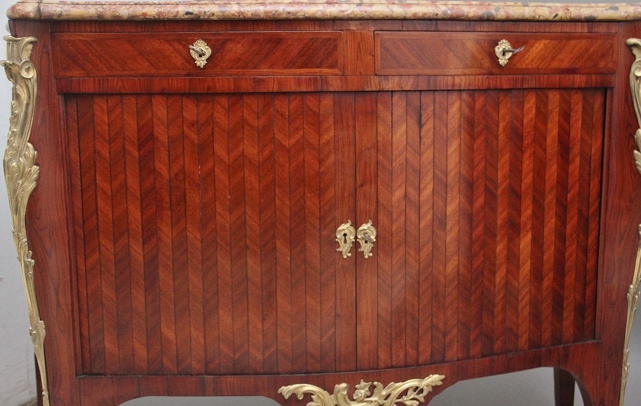 photo vinterior Pair 19th Century French Kingwood And Marble Top Commodes