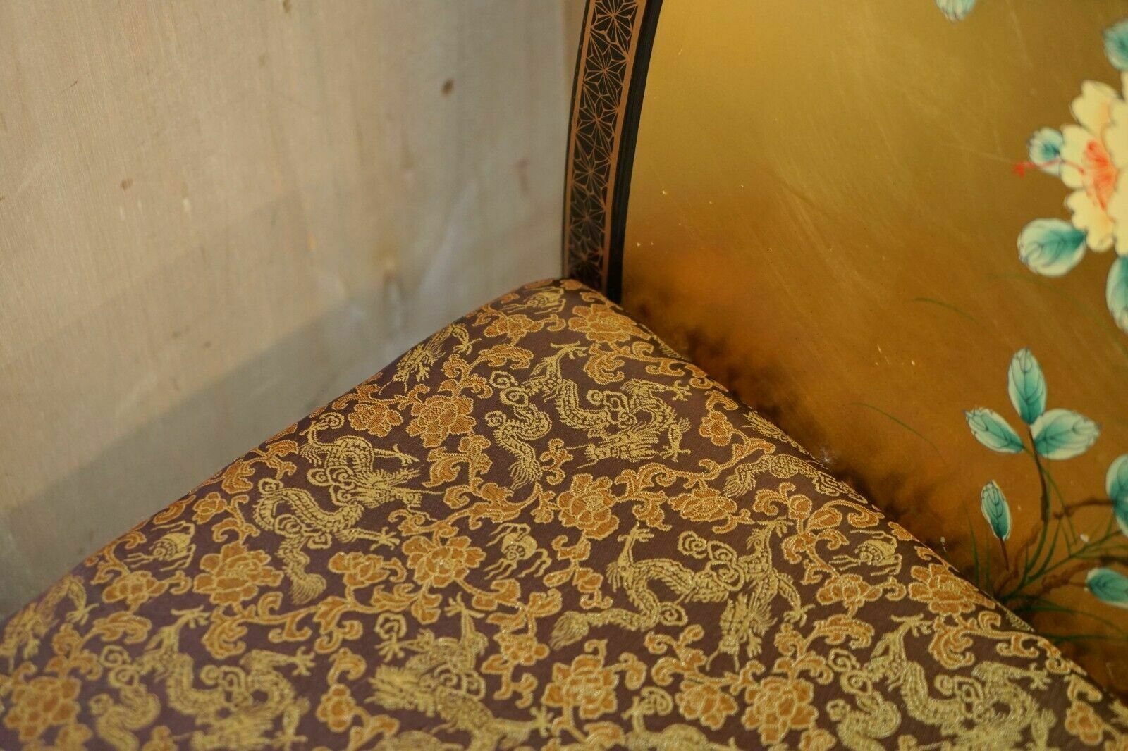 Furniture Antique Mother Of Pearl Soapstone Geisha Girl Carved Chinese Chinoiserie Bench photo