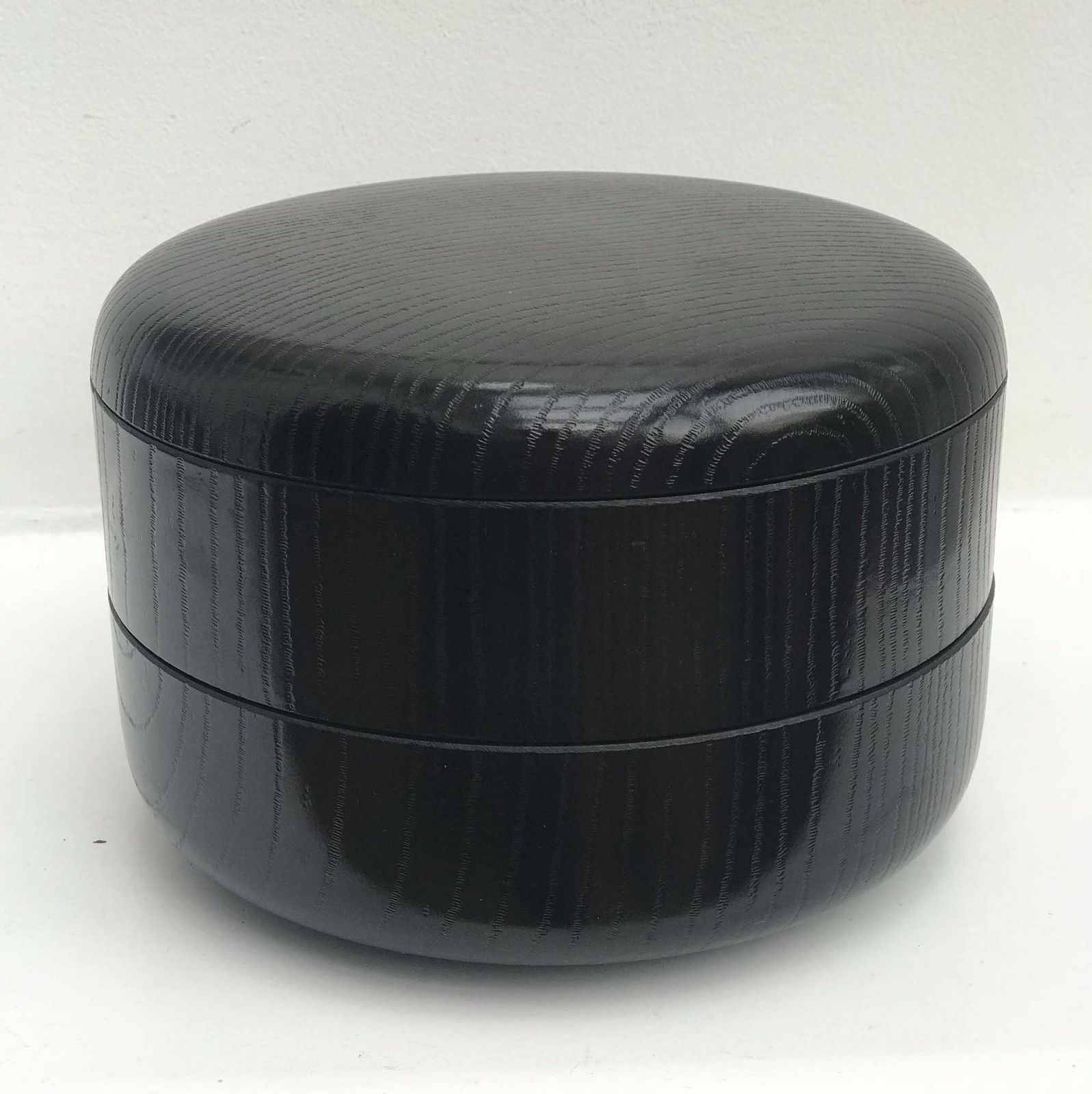 Japanese Lacquered Lunch Box 2 Tiers With Lid Black Modern Minimalist Decor Gift Japanese Black Red Box Storage Kitchen Decor photo vintage