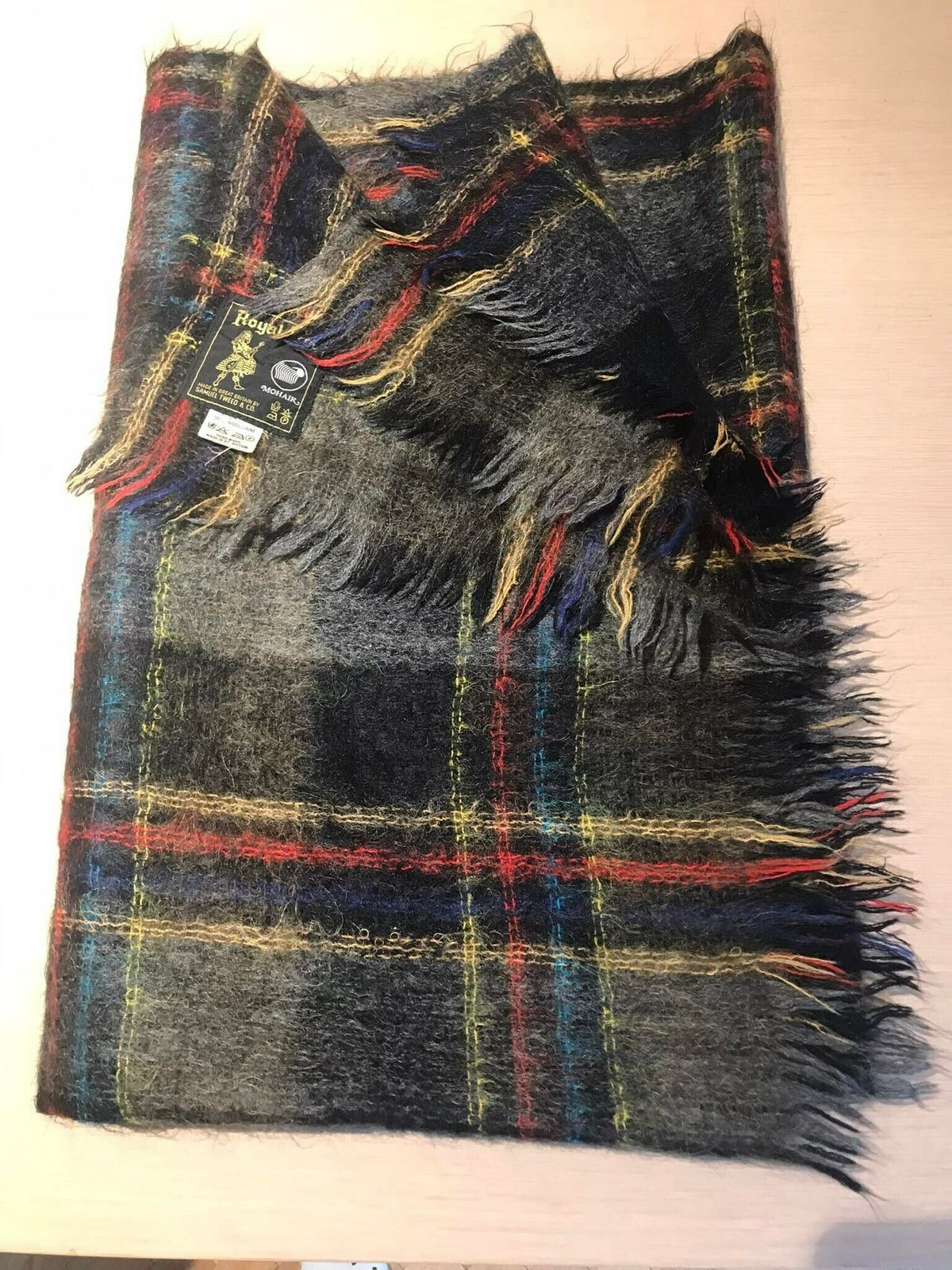 Vintage Throw Blanket Shawl Tartan Scotish Mohair Wool Royal Scot Scotish Decor Gift Plaid Blanket , Interior Decor, Cosy Luxury Home photo buy