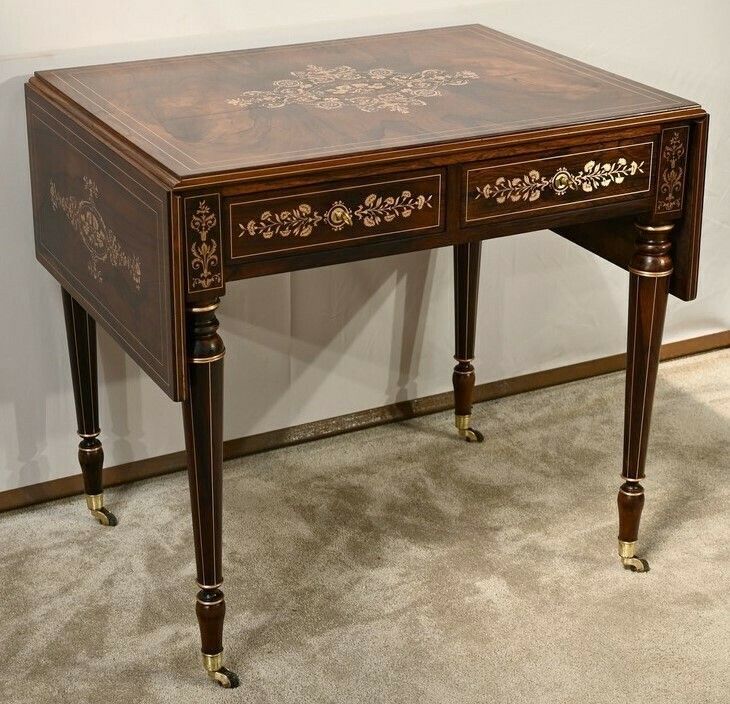 Rosewood Table, Louis XVI Style, Napoleon III Period – Mid 19th Century photo furniture