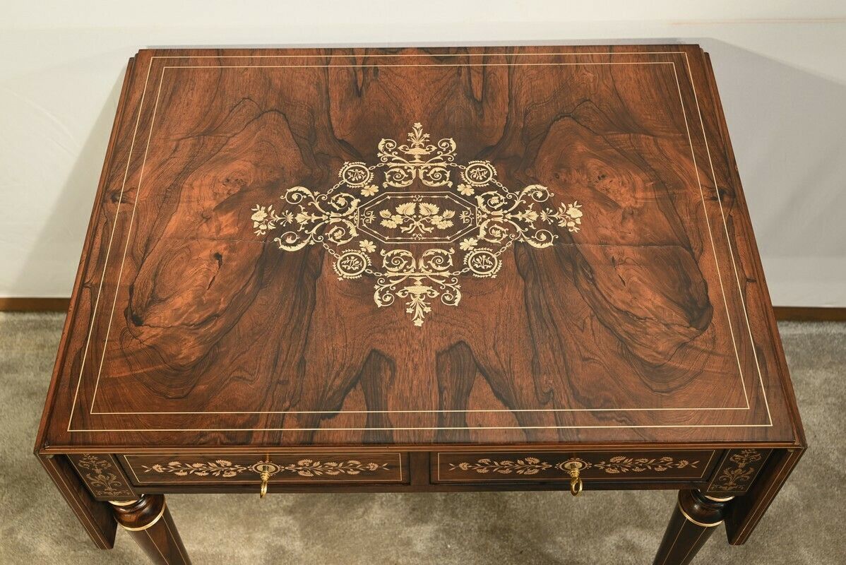Rosewood Table, Louis XVI Style, Napoleon III Period – Mid 19th Century photo 5121.16