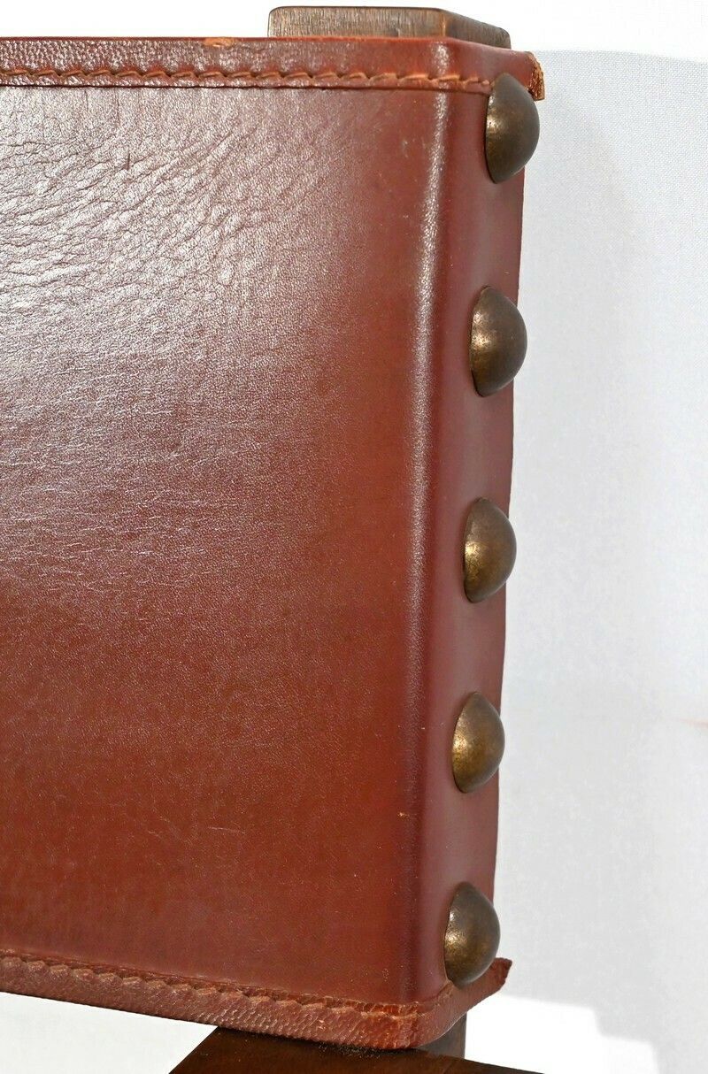 Armchair In Walnut And Leather From Cordoba   Late 19th Century photo buy