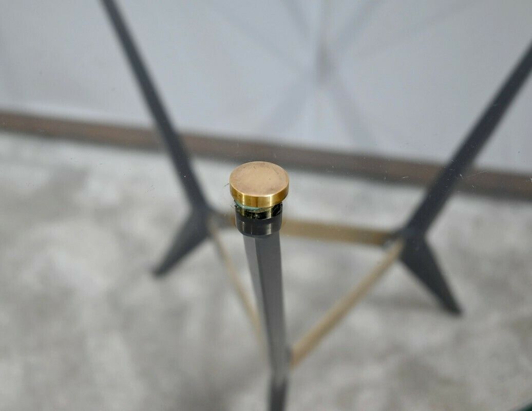 Small Glass And Metal Coffee Table – 1980s photo 999.1