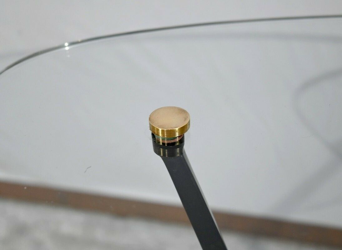 Small Glass And Metal Coffee Table – 1980s photo vinterior