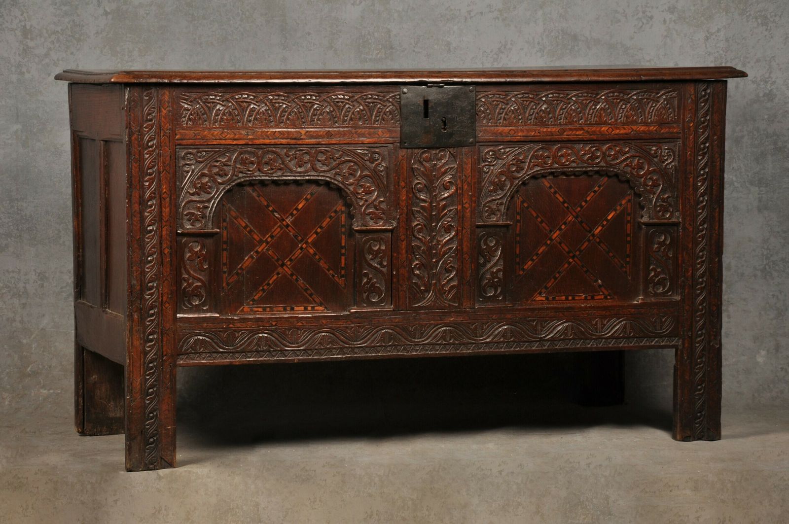 Early 17th Century Oak Coffer, 18th Century And Earlier photo furniture