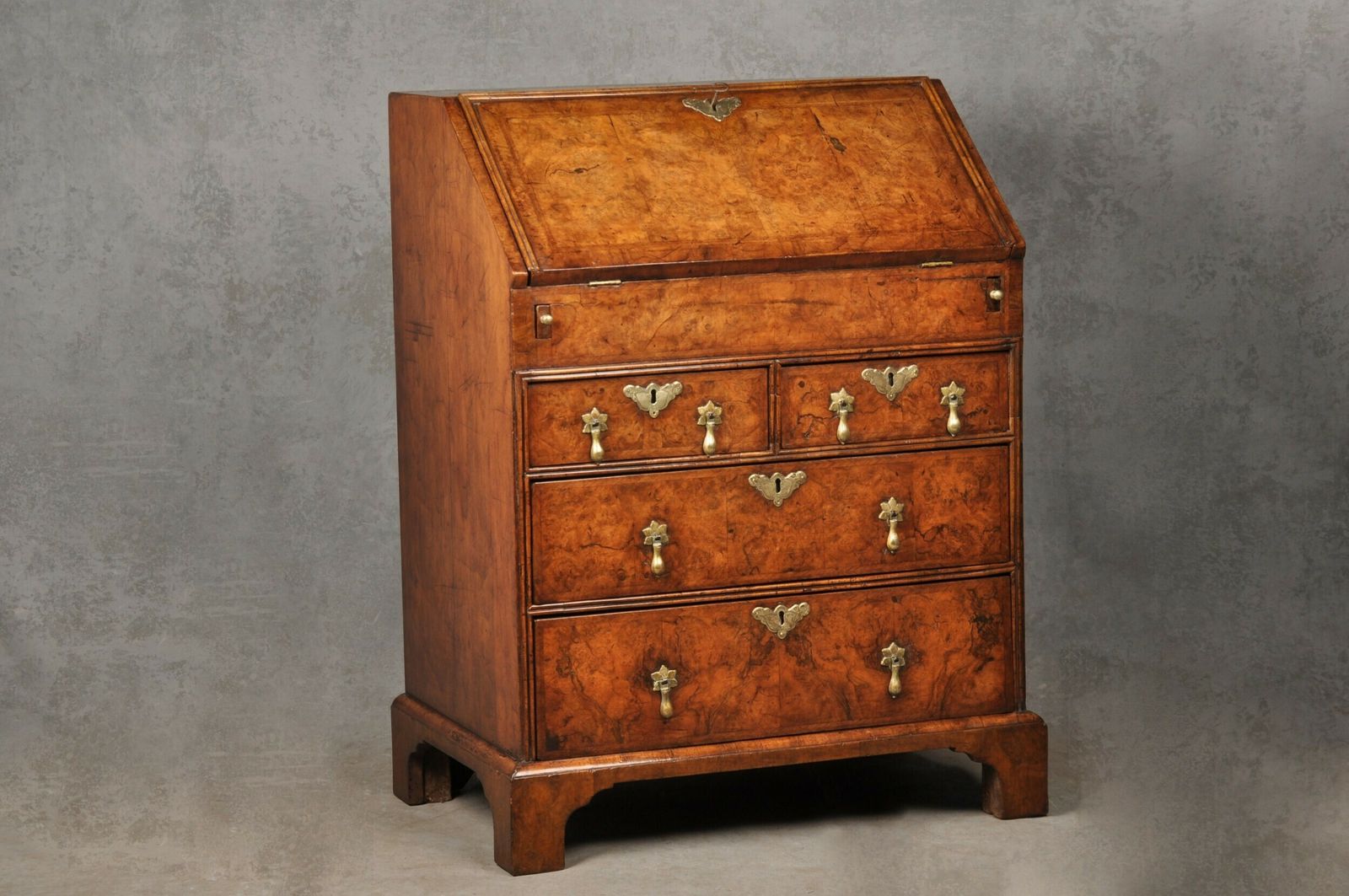 Small Early 18th Century Burr Walnut Bureau photo for sale