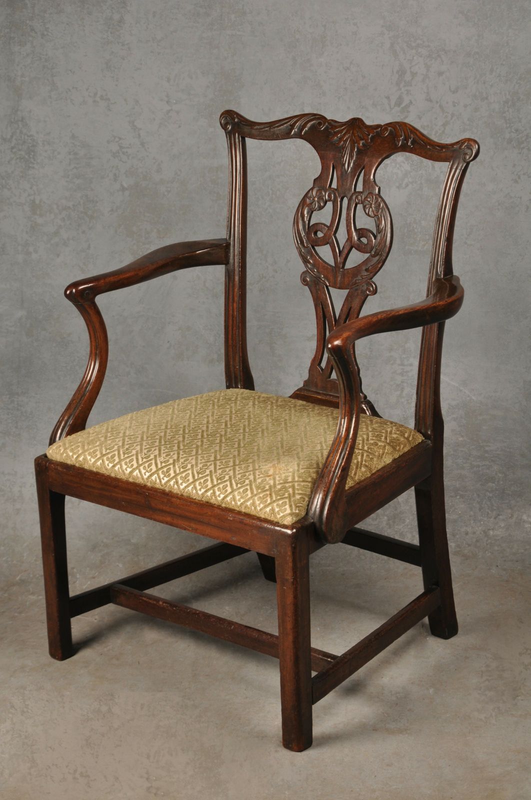 18th Century Mahogany Chippendale Armchair photo for sale