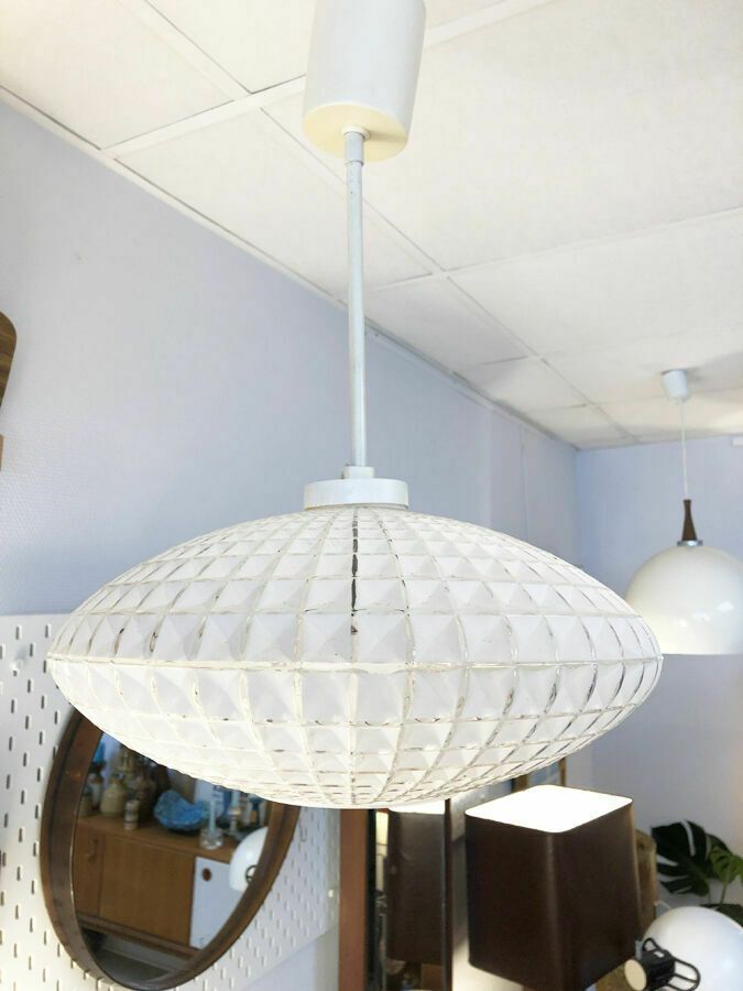 Scandinavian Glass Pendant Lamp, 1960