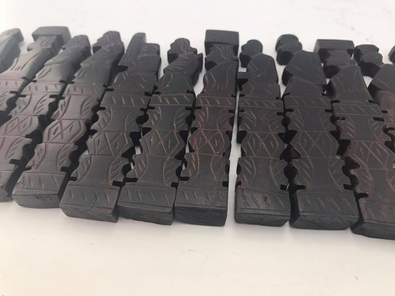 African Cutlery Rests Set Of 12 Hand Carved Wood Africa Crafts Gift Idea Table Settings Ethnic Table, Wedding Gift Garden Table Decor photo vinterior