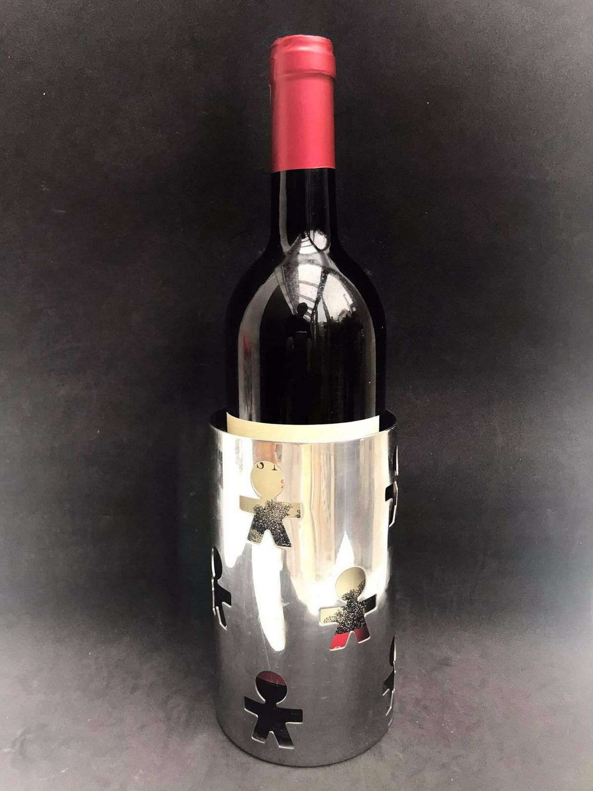 photo furniture Alessi Wine Bottle Holder Girotondo King Kong Stefano Giovannoni Guido Venturini For Alessi   Girotondo Italian Design Cutlery Holder