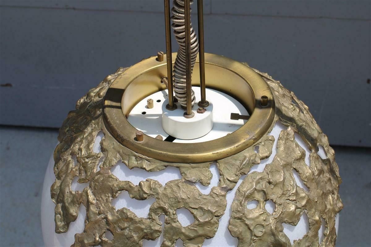 photo vinterior Chandelier Minimalist Brass Structure Esperia Angelo Brotto Pulegoso Murano £3,989.70