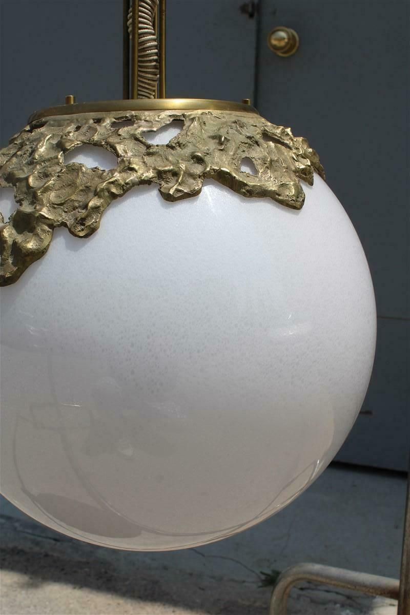 photo buy Chandelier Minimalist Brass Structure Esperia Angelo Brotto Pulegoso Murano £3,989.70