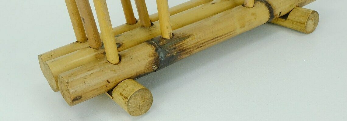 Vintage 1950s 60s Mid Century Magazine Rack Bamboo Hawaii Tiki Style photo Home Decor