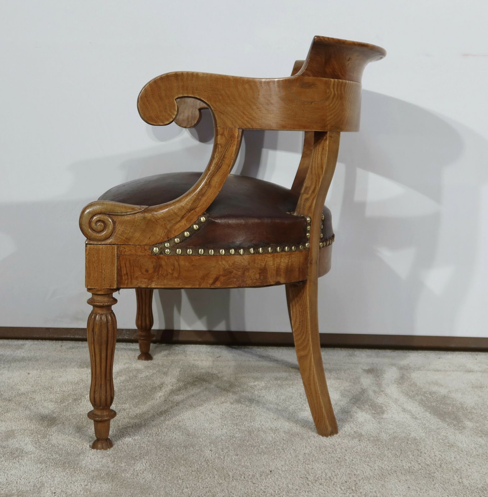 Office Armchair In Ash, Louis Philippe, 2nd Half Of The 19th Century photo 2533.8