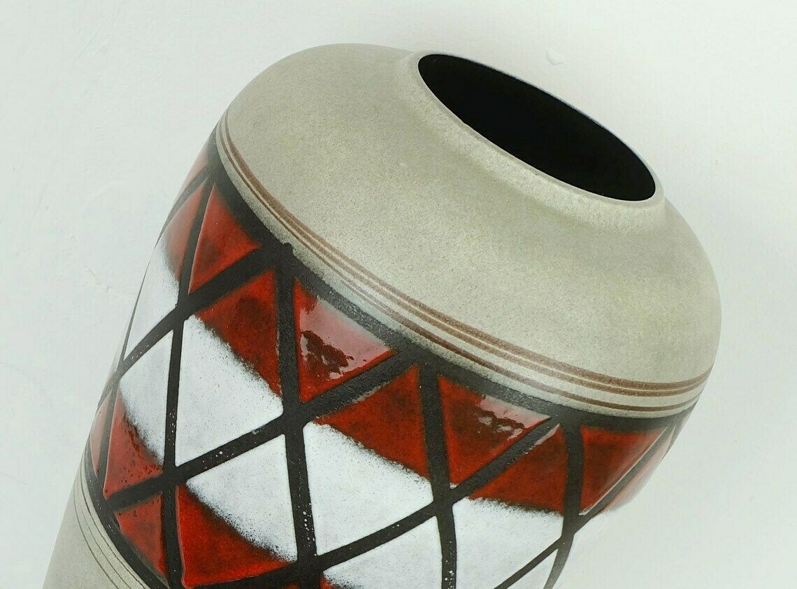 Mid Century Vase Floorvase Scheurich Model 517 50 Geometric Decor Heinz Siery 1959 photo furniture
