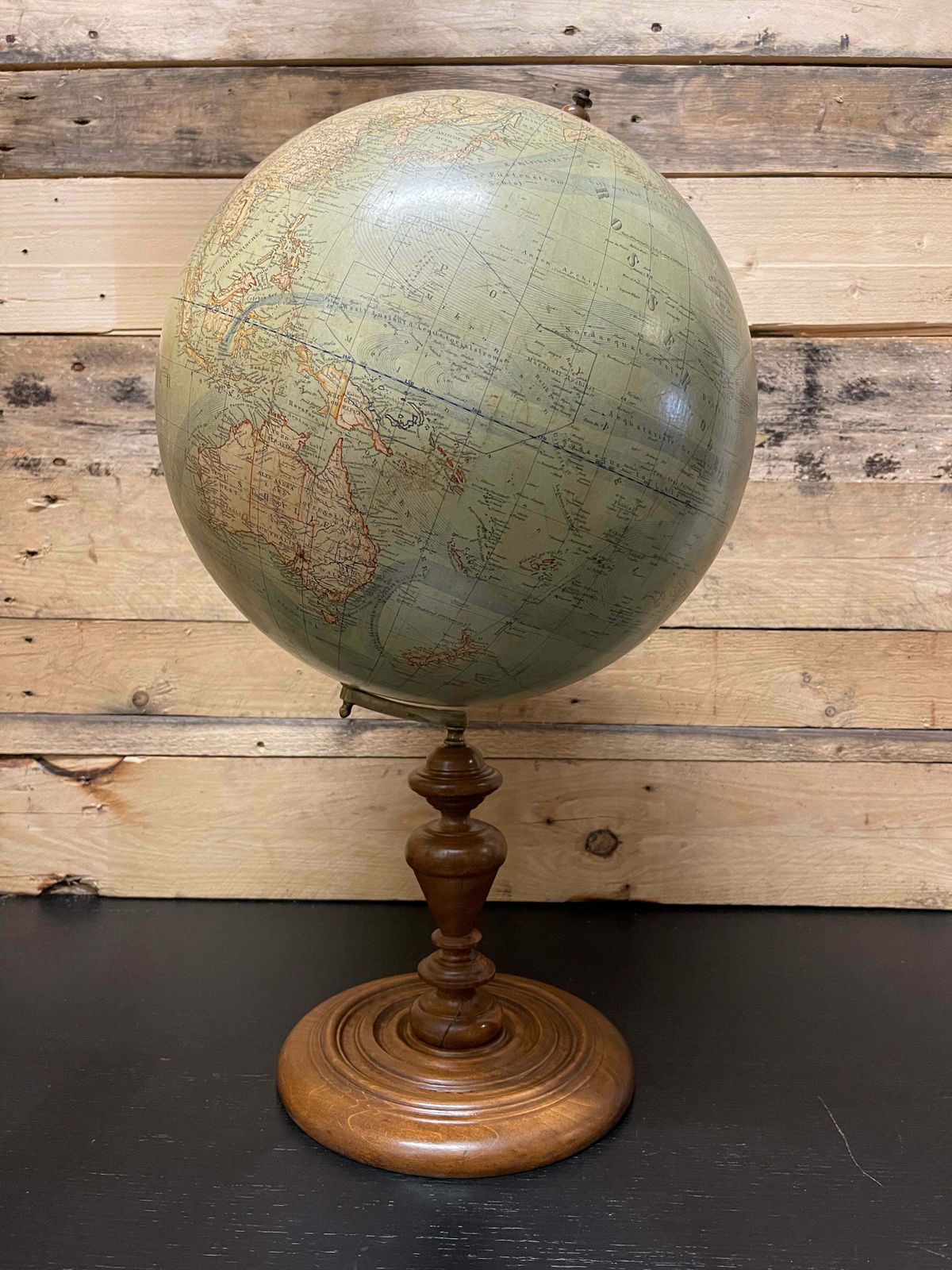 Antique German Table Globe By Ludwig Julius Heymann Berlin 1890 photo for sale