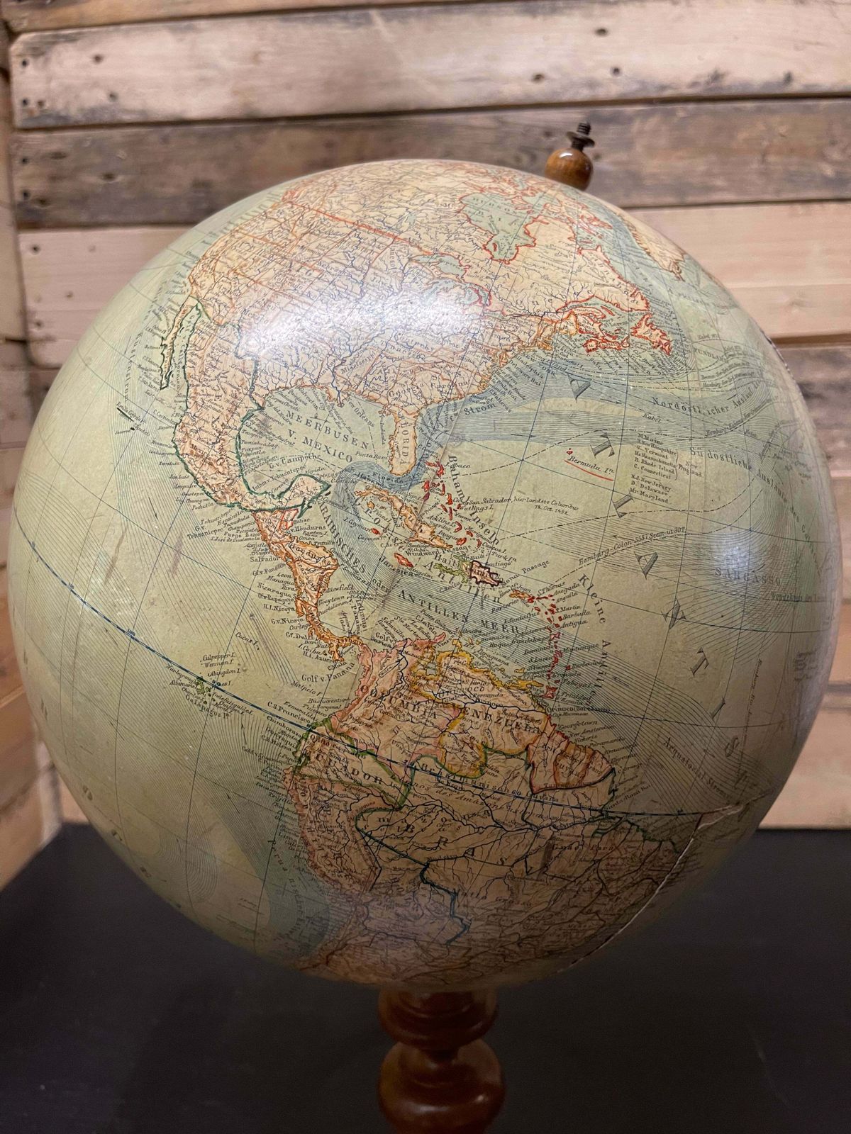Antique German Table Globe By Ludwig Julius Heymann Berlin 1890 photo buy