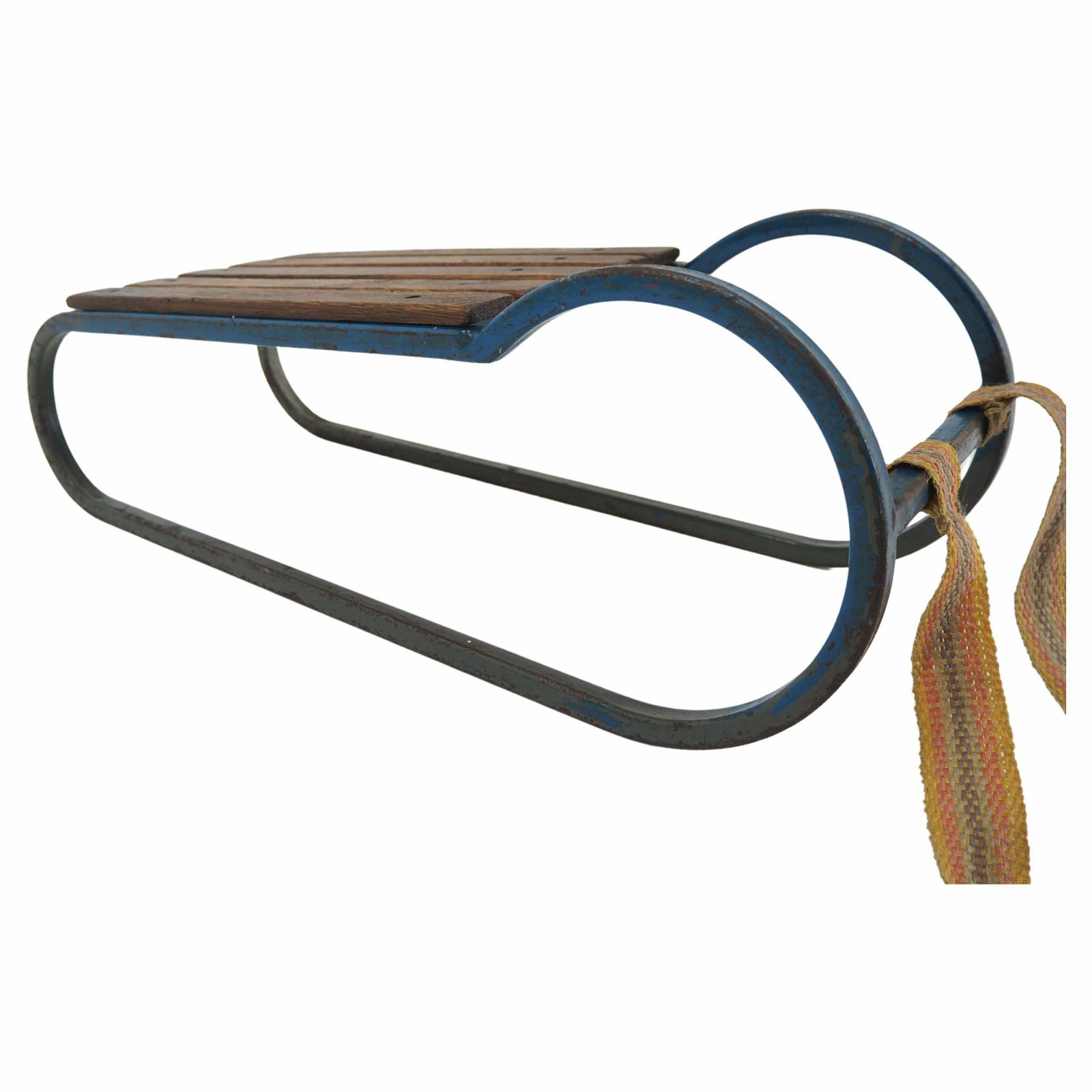 Early 20th Century Steel And Wood Kids Toboggan Europe