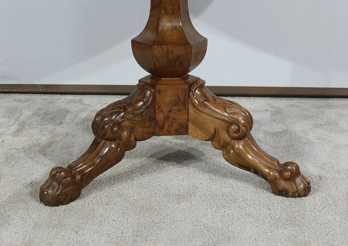 Estate Pedestal Table In Solid Walnut, Restoration Period, Early 19th Century photo buy