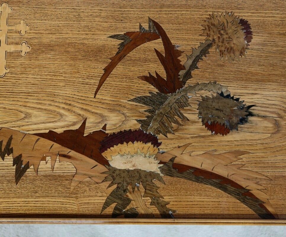 Tea Table With Inlaid Decoration Signed E Gallé Late 19th Century photo vinterior