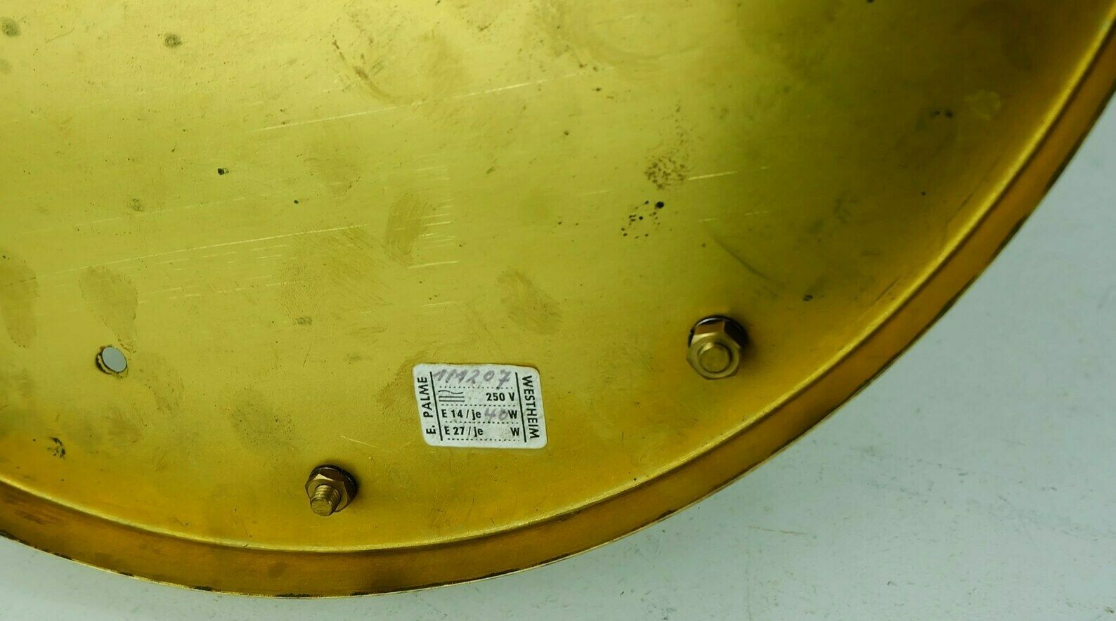 photo for sale Mid Century Glass Blossoms Ceiling Fixture 1960s Ernst Palme Glass Brass