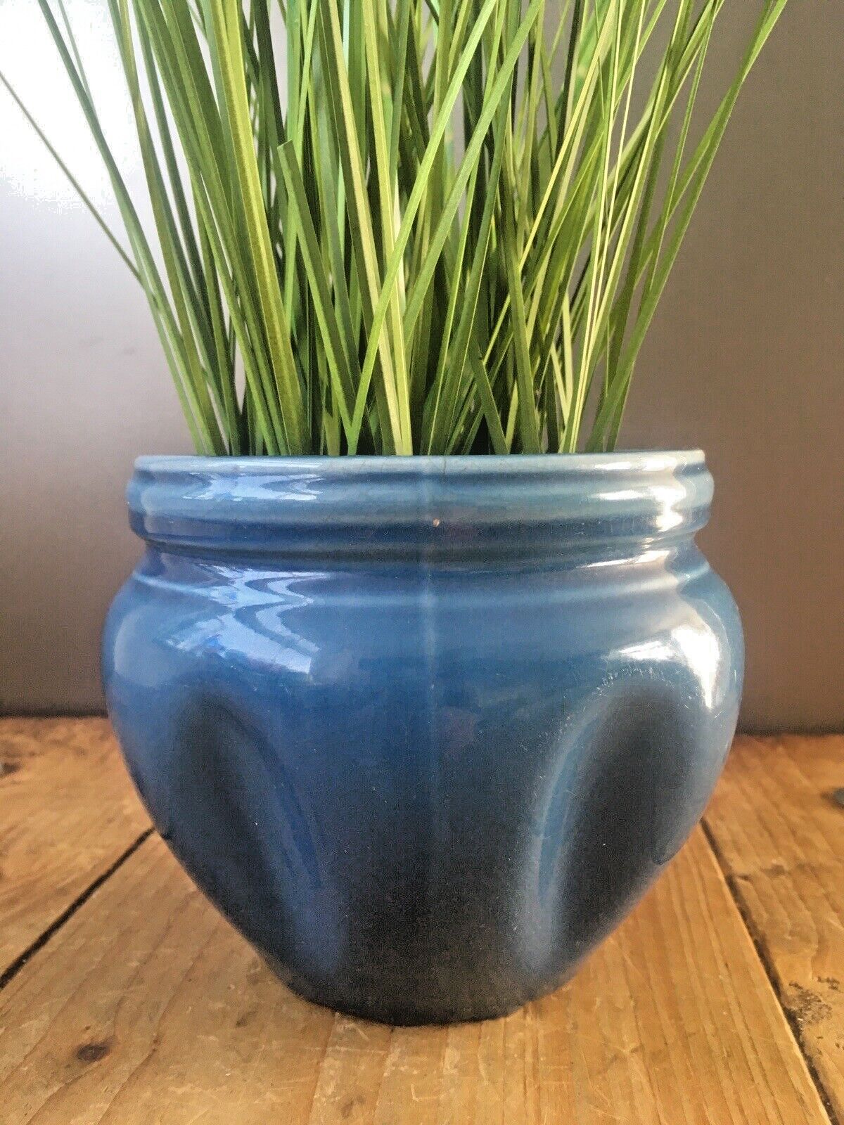 Antique Arts And Crafts James Wardle Blue Glazed Small Pottery Planter Plant Pot photo furniture