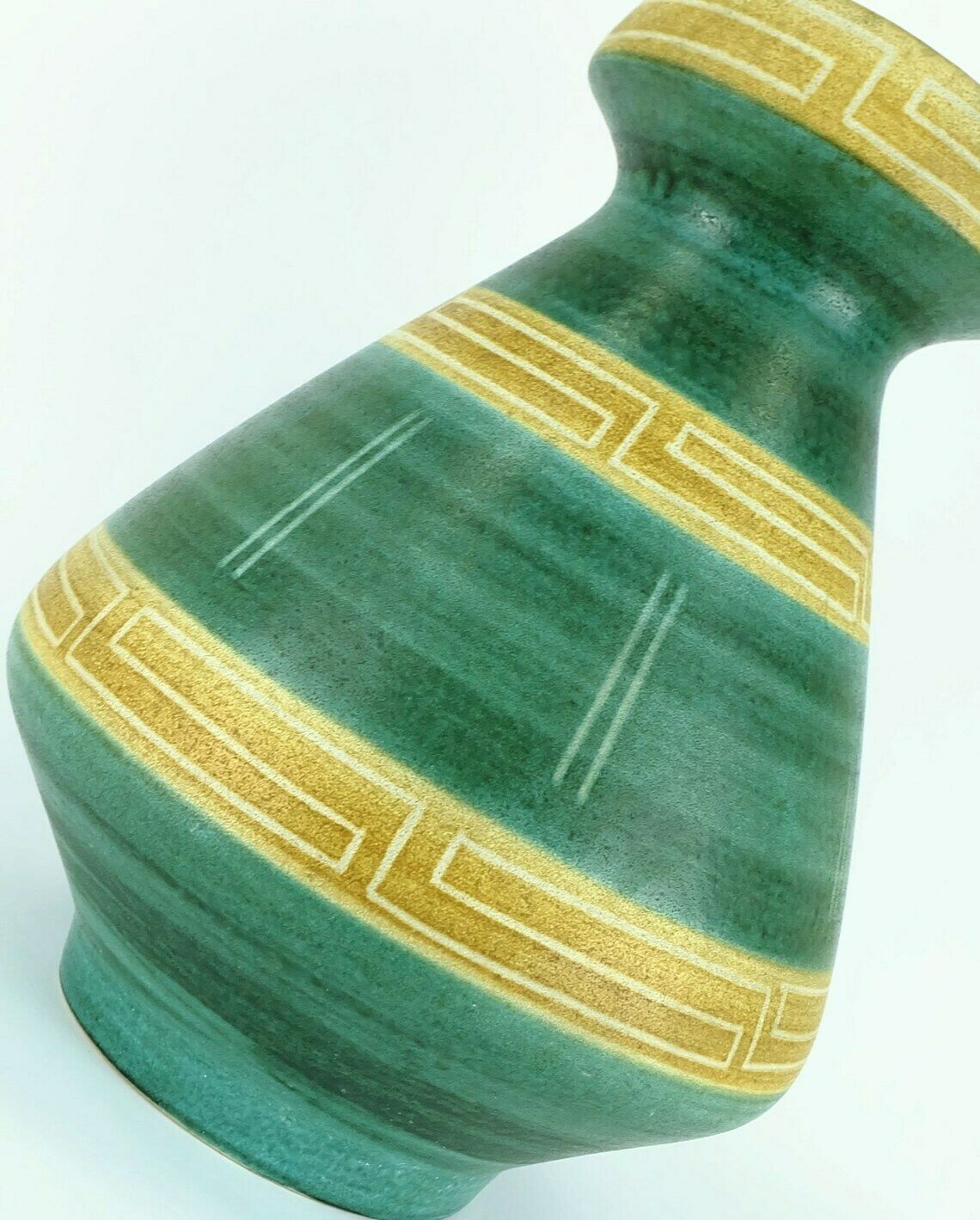 West German Mid Century Vase Floorvase Bay Keramik Model 680 40 Geometric Decor photo vinterior