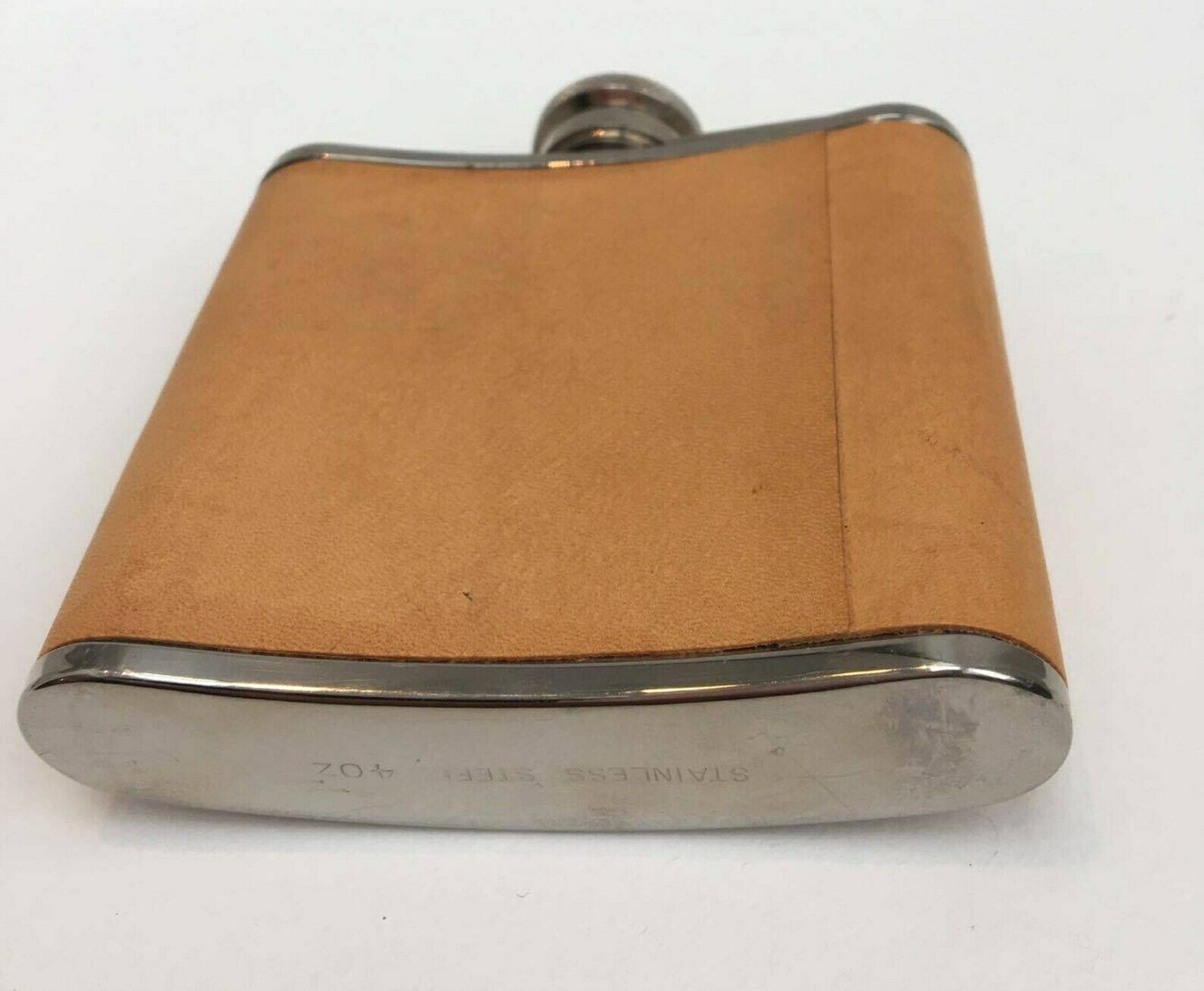 Hip Flask, Vintage Chamaco Leather ,Covered Stainless Steel ,Hip Flask Luxury ,Hip Flask Leather Portable ,Thickening Stainless Stee photo vinterior