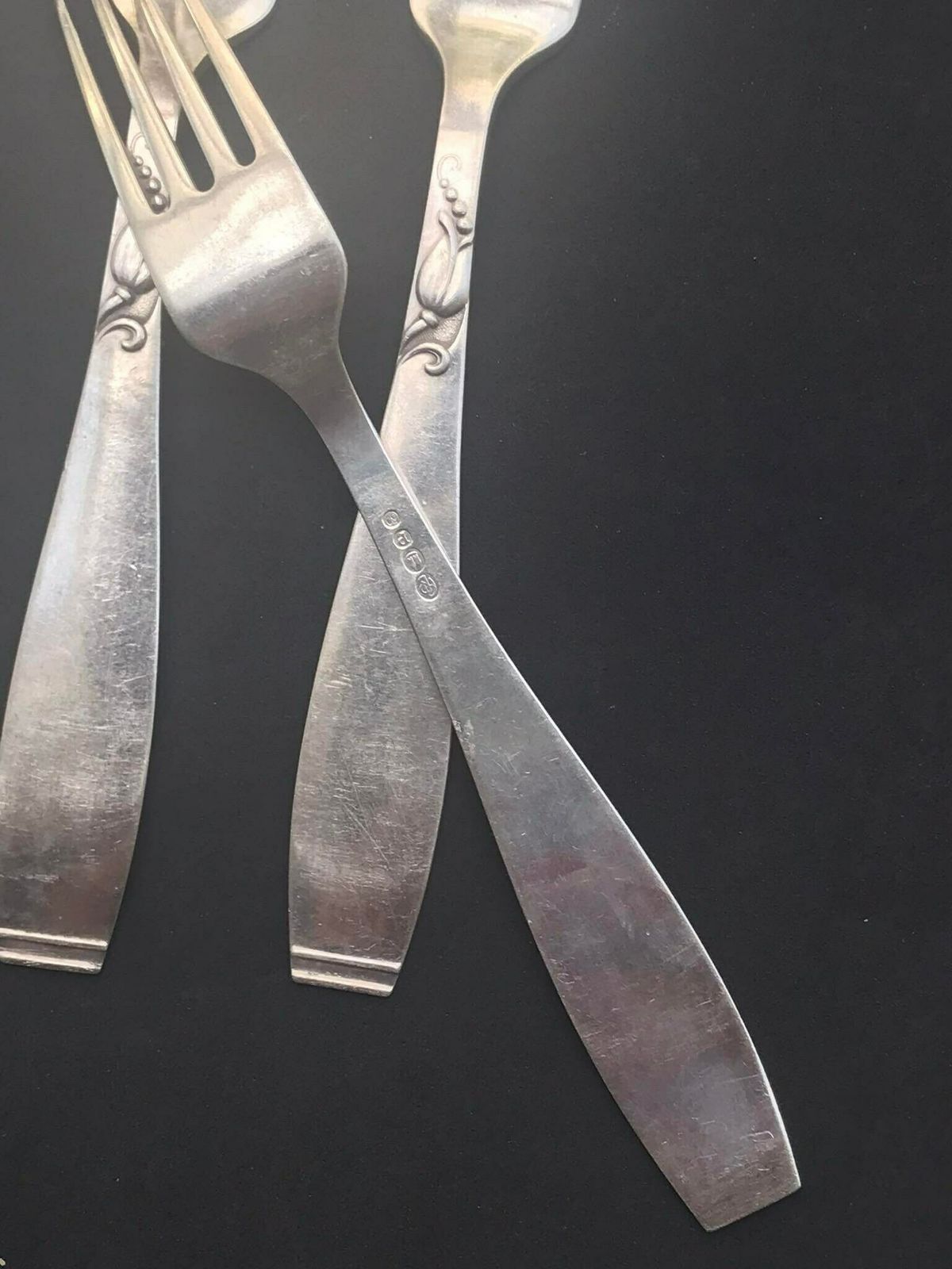 photo for sale Flatware Table Dinner Soup Spoons And Dinner Forks Danish A Prip Lilymore Plated Antique Flatware Cutlery