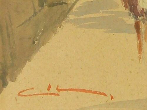 Watercolour By Harold Edward Collin. Leaving The Theatre photo for sale