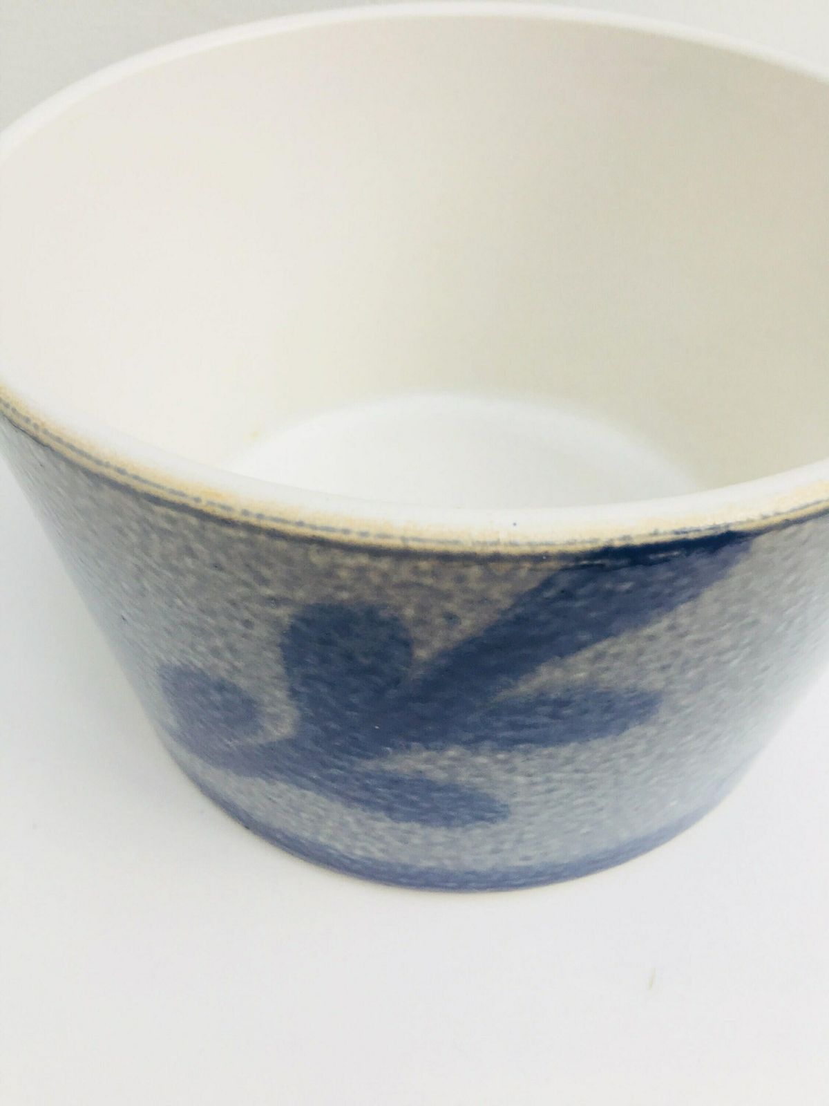 Plant Pot Indoor Cache Pot Outdoor Betschdorf Alsace France Saltglazed Pottery, French Country Blue Cobalt Antique Grey Ceramic Stoneware. photo vinterior