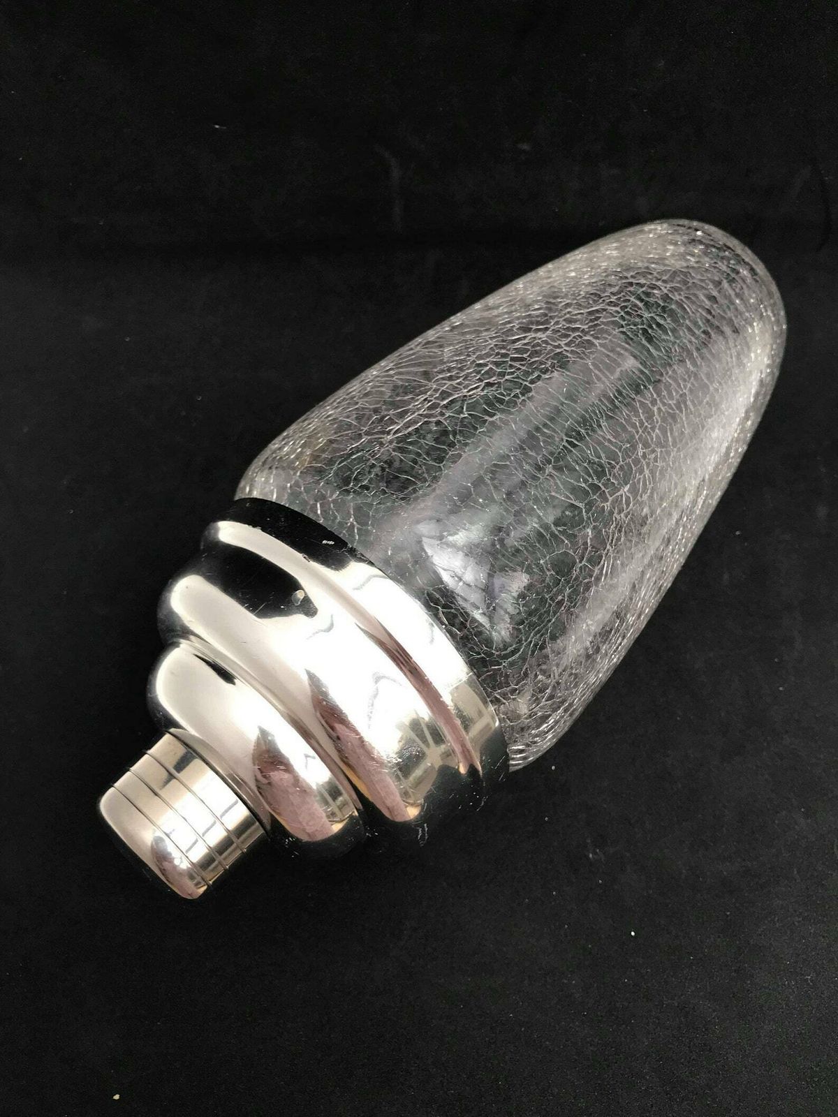 Vintage Cocktailshaker – Groot, Verzilverd Glas – Baraccessoires, Mid Century, Martinishaker, Vintage Barware, Ca. 1950