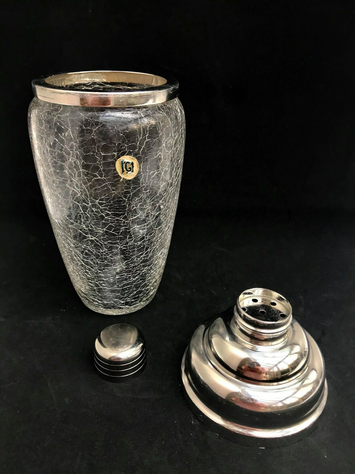 Vintage Cocktail Shaker Large Silver Plated Glass Shaker Bar Accessories, Mid Century, Martini Shaker, Vintage Bar Ware, Mid Century, 1950 photo buy
