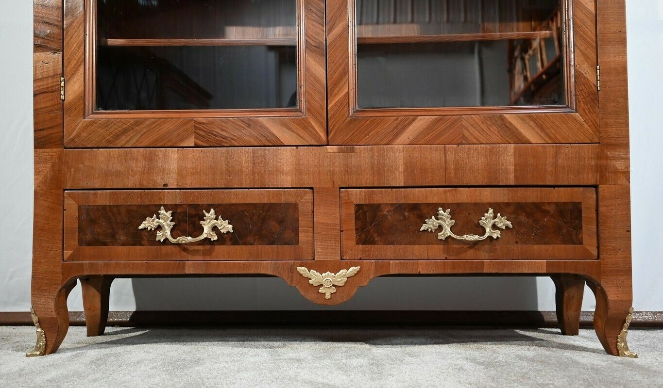 Narrow Library In Walnut And Thuya Louis XV Style Late 19th Century photo buy