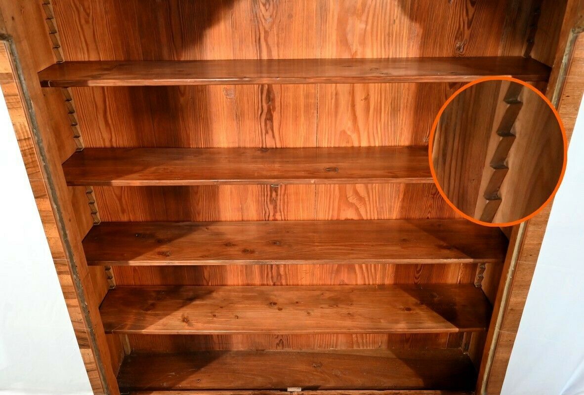 photo vintage Narrow Library In Walnut And Thuya Louis XV Style Late 19th Century