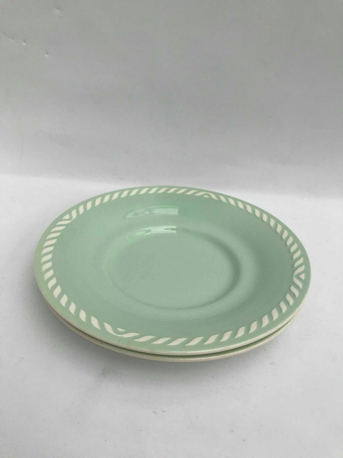 photo for sale Figgjo Flint Saucers Sissel 17,5 Cm Mint Green Vintage 1950s Designed By Ragnar Grimsrud Scandinavian Design Norway Mid Century Replacement
