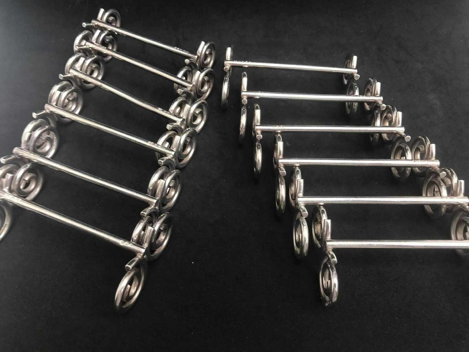 Cutlery Rest Set Art Deco Table Knife Rests French Art Deco Knife Rests, Chop Stick Rests French Plated Wedding Gift photo vintage