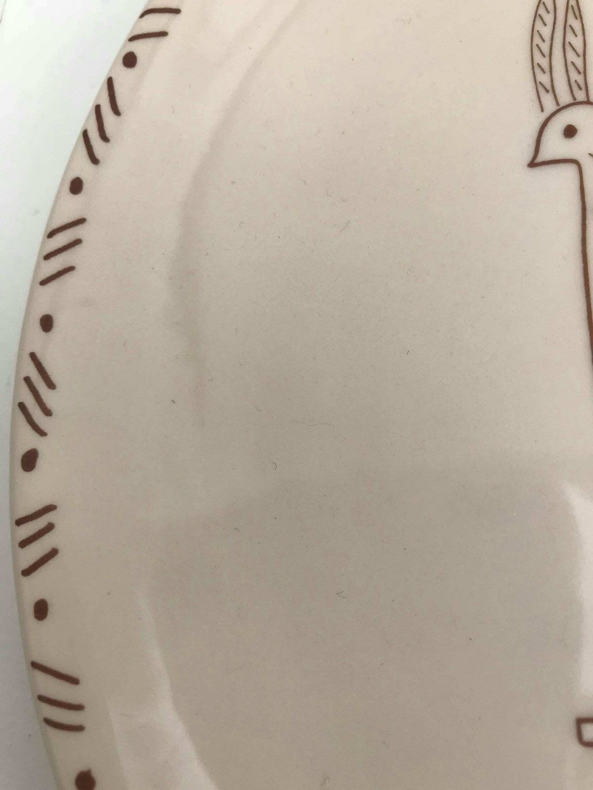 photo furniture Decorative Dishes Hand Painted Animal Naif Llama Guepard Child Decoration Pair Of Plates Uniques