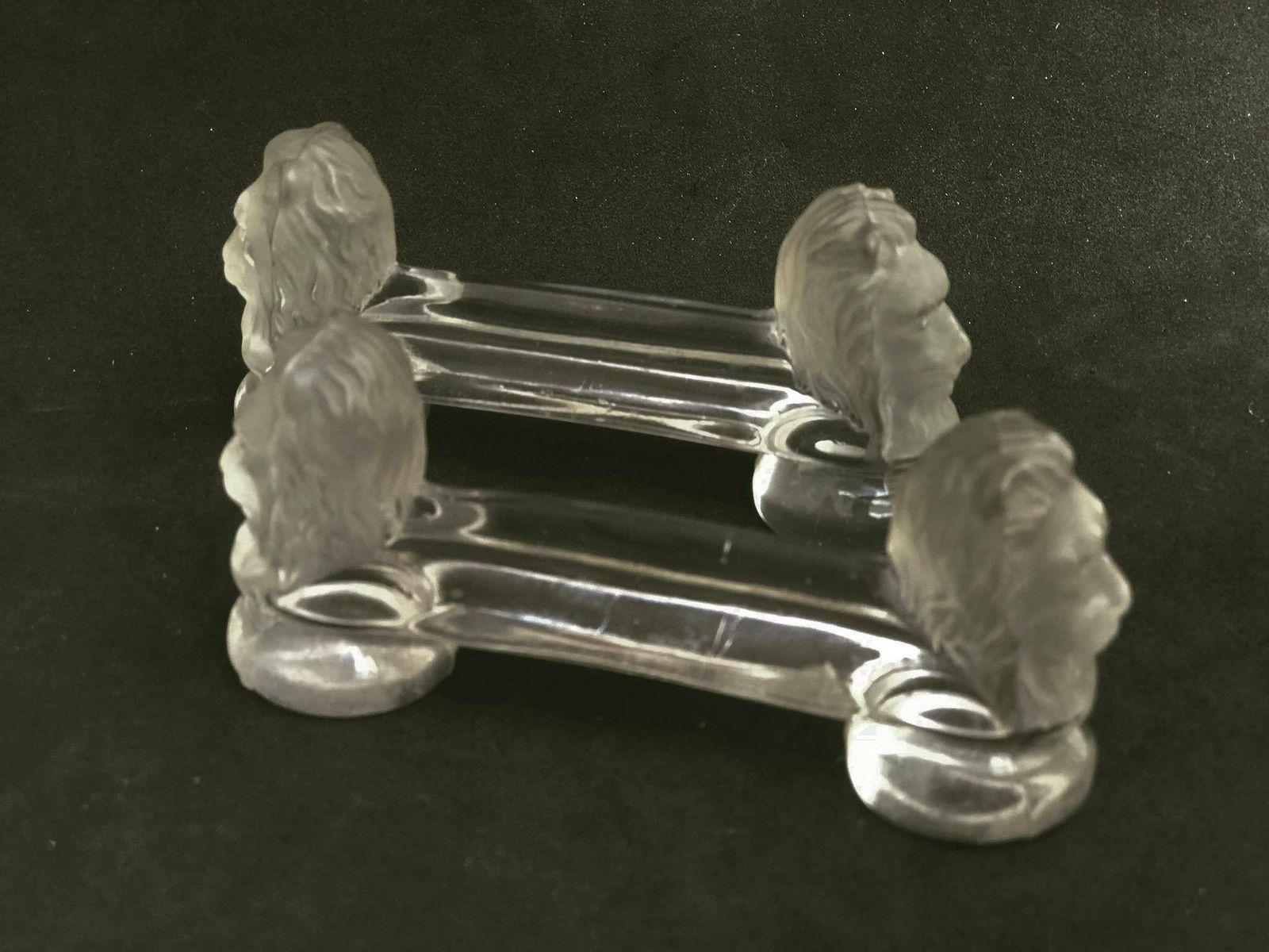 Knife Rest Antique Baccarat Molded Glass Cutlery Rest Set 2 Table Knife Holders Wedding Gift For Couple Gift Hostess Table Decor French