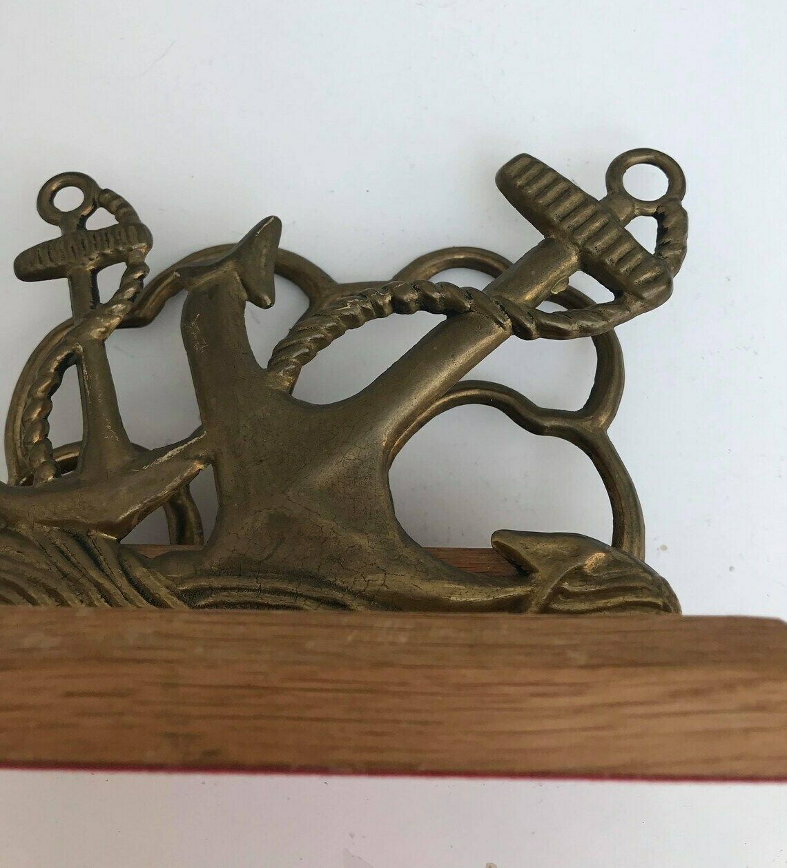 Brass Letter Rack Mail Holder Nautical Decor Desktop Accessories Bronze Accents Desk Organizer Gift For Colleague Bill Holder Coastal Home photo vinterior