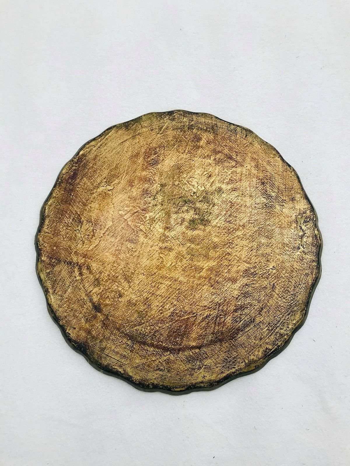 Large Round Tray Florentine Red And Gilt Old Italian Plateau In Florentine Style Handmade Hollywood Regency Bar Tray Wedding Gift photo vintage
