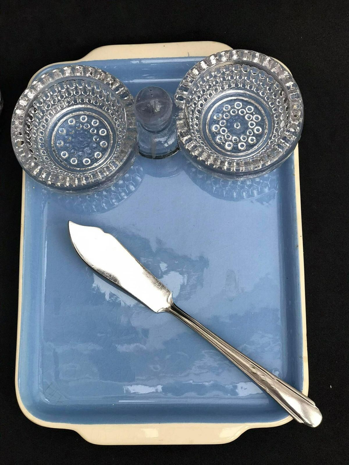 Vintage Breakfast Set, Mid Century Modern, Toast Holder Boch Butter Dish Pepper Salt Mcm photo vinterior