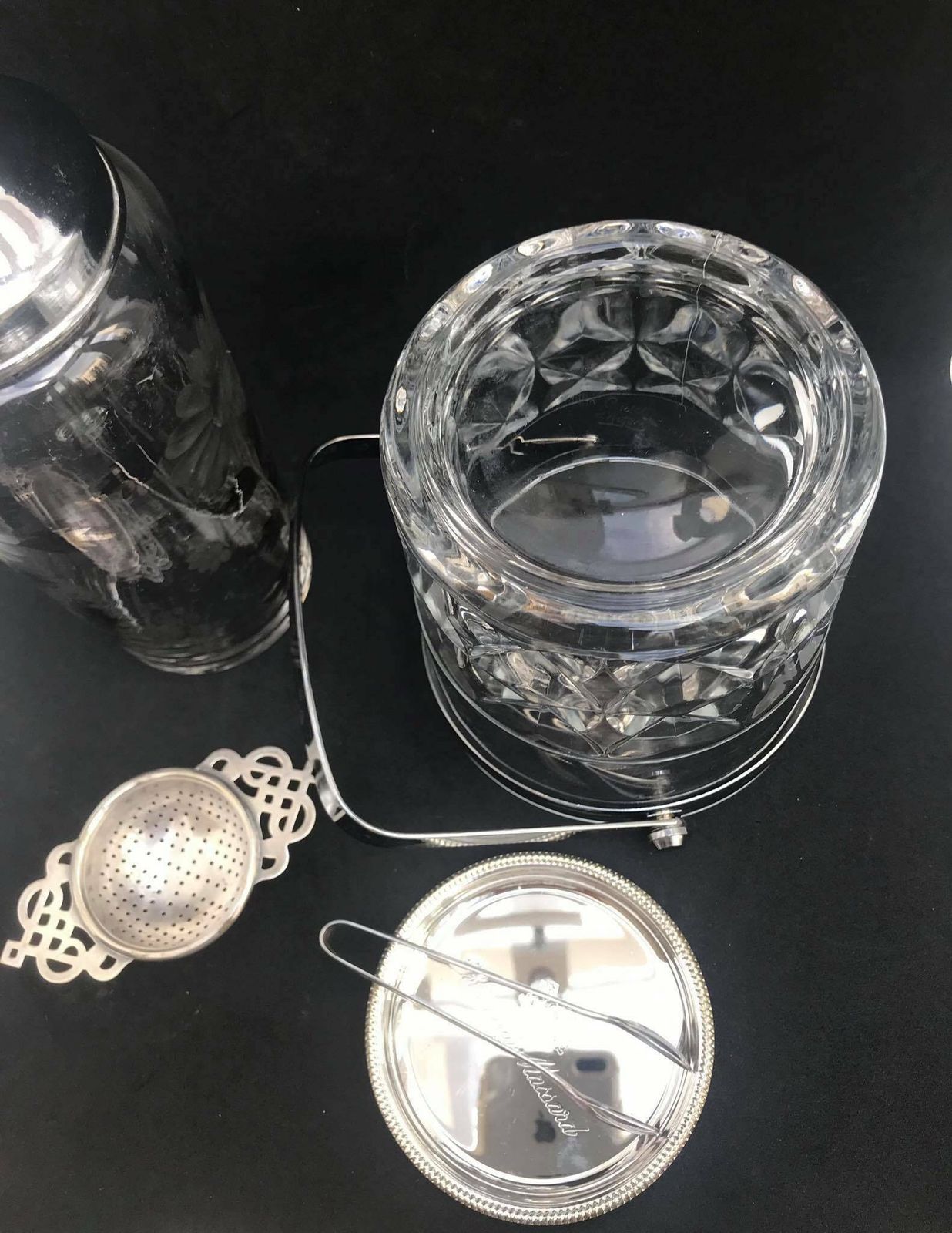 Bar Set Cocktail Shaker Ice Bucket Strainer Vintage 60s Mixology Tools Gift For Him Bar Cart Styling Mixology Gift photo Home Decor