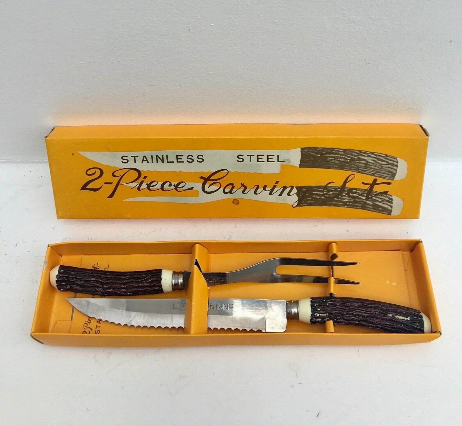 Carving Knife Boxed Harpening Steel Knife Carving Set Collectible Flatware, Retro Cutlery Barbecue Tools Garden Dinner Grill Accessories photo furniture