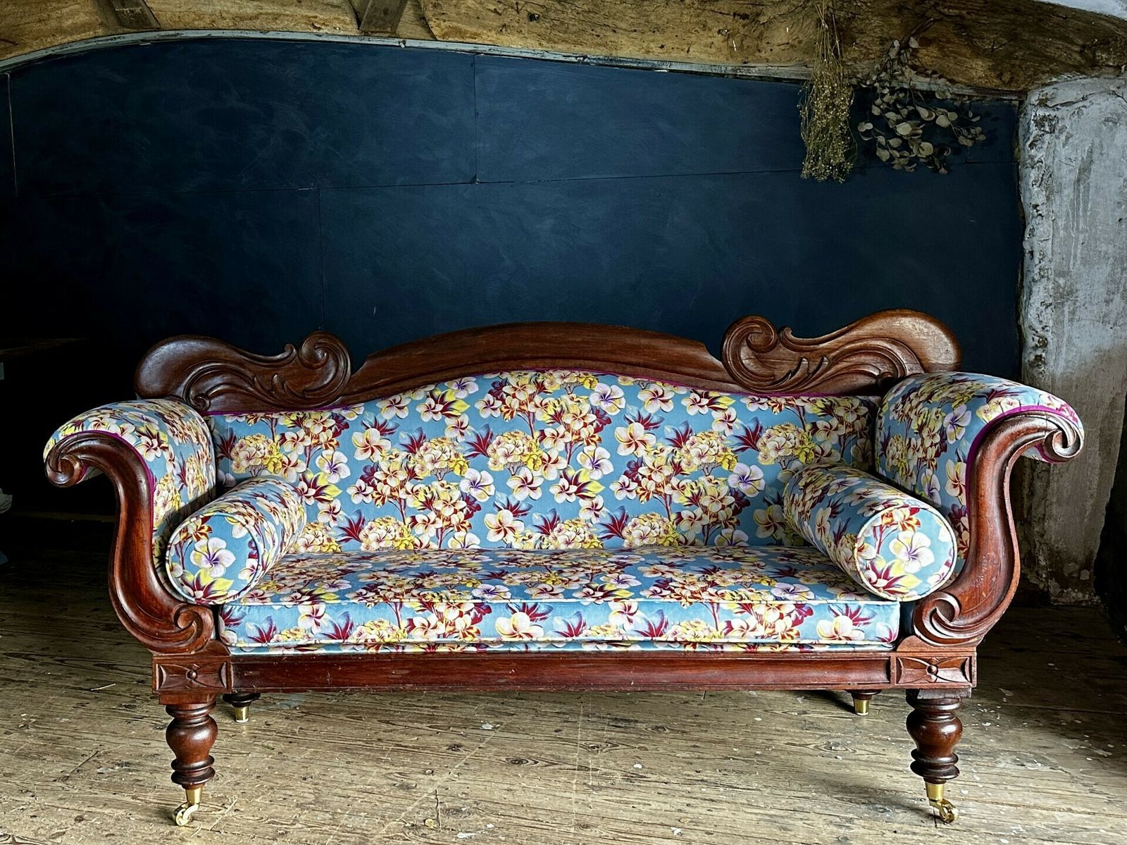 Antique Couch / Sofa / Settle Newly Reupholstered By Dandelion Designs In Collaboration With Tatie Lou