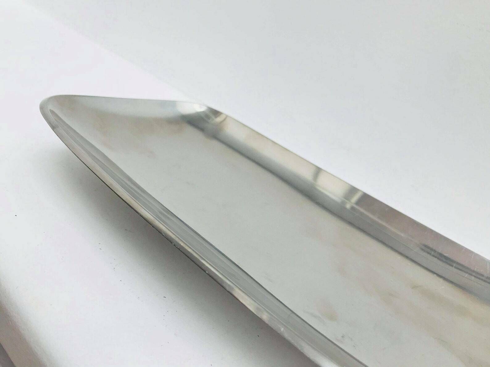 Serving Dish Or Tray Modernist Style Stainless Steel By Gustaf Janson. Marked: Hab Logo, Stainless Steel Made In Sweden Gustaf Janson Mcm photo buy