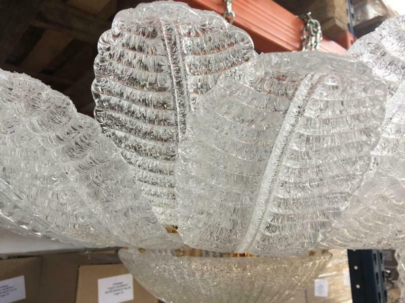 Impressive Murano Glass Sputnik Chandelier Flush Mount Like Mazzega Zuccheri Venini Barovier Style photo 8432.0