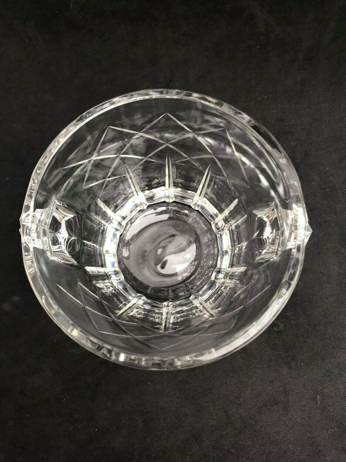 Ice Bucket Vintage Val Saint Lambert Signed Heavy Cut Crystal Bucket 50s. Carved, Bar Accessories Mid Century Modern Bar Cocktails Gift Him photo vintage